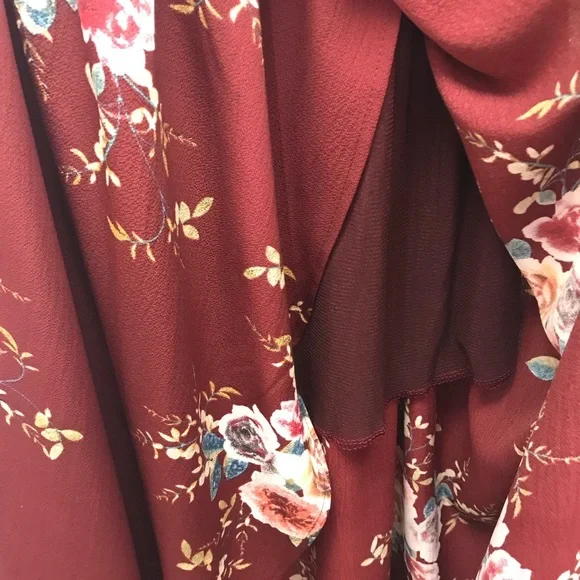 Floral High Low Off-Shoulder Dress - Picture 7 of 7